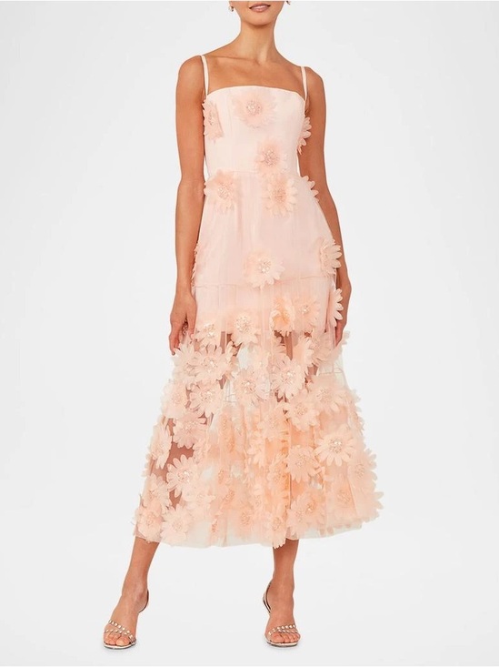 Helsi Dresses & Skirts - Helsi Exclusive Audrey 3D Floral Midi Dress in blush Size XS NWT